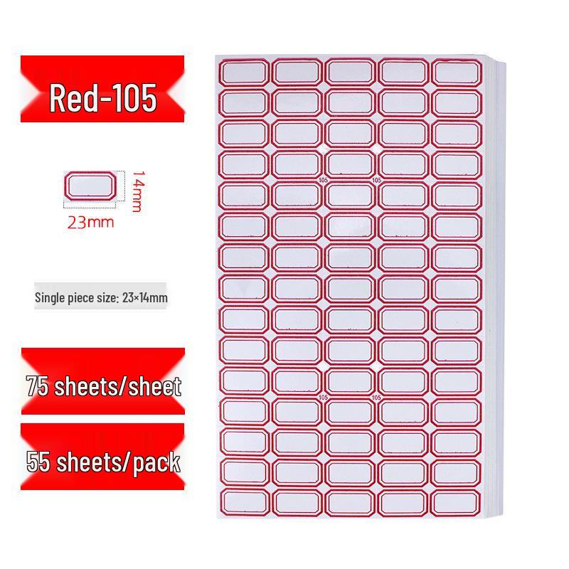 Ręcznie pisane naklejki samoprzylepne: Puste identyfikatory, klasyfikacja książek i naklejki z cenami