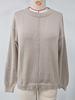 Autumn and Winter Ladies Loose Round Neck Solid Color Knitted Sweater