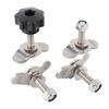 L Track Tie Down Fittings M8x35mm Stainless Steel Double Lug Threaded Stud Nut Kit for Truck Bed Trailer Cargo Control
