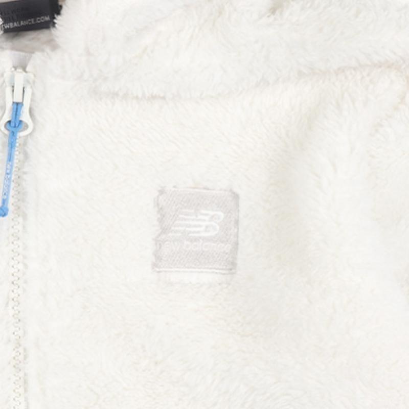 New Balance Kids Essential Purple Hoodie Zip Up Ivory