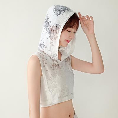 New Lace Floral Hollow Women Fake Collar with Hoodie Cap Autumn Ladies Half-Shirts Sweater Decorative Clothes Accessories