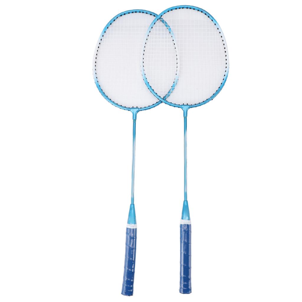 Badminton Racket Set Iron Alloy Resistance Reduction Lightweight Sports Badminton Racket with Storage Bag for Beginners Children Adults