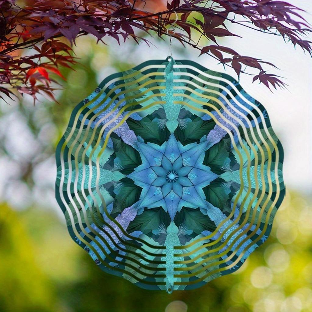 10 Inch Hanging Wind Chime for Outdoor Decor Dynamic Rotating Hook Design Perfect for Balcony Patio Garden Spring Summer Gift for Friends Family