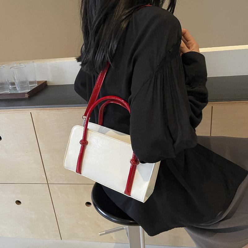 Small Retro PU Leather Underarm Bags for Women 2024 Winter Y2k Trend Korean Fashion Shoulder Bag Lady Silver Handbags Tote Bag