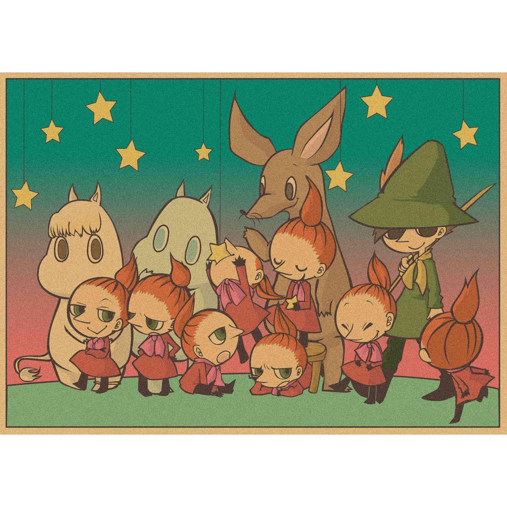 Moomin Family Retro Cartoon Poster Wall Art Mural 397