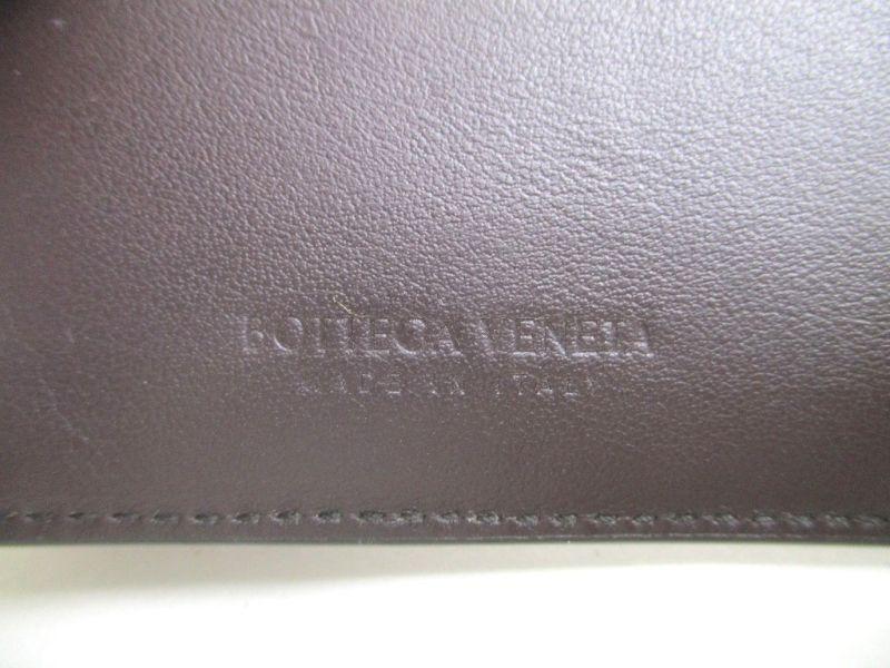 Authentic BOTTEGA VENETA Dark Brown Leather Cassette Bi-Fold Wallet #a314  Refurbished