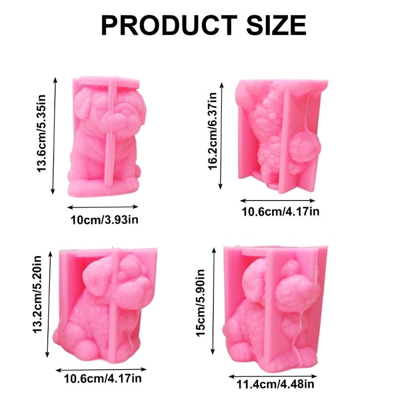 Artistic Dog Silicone Mold for Children Creative Dog Silicone Mold for Handmade Soaps Candle and Scented Gifts