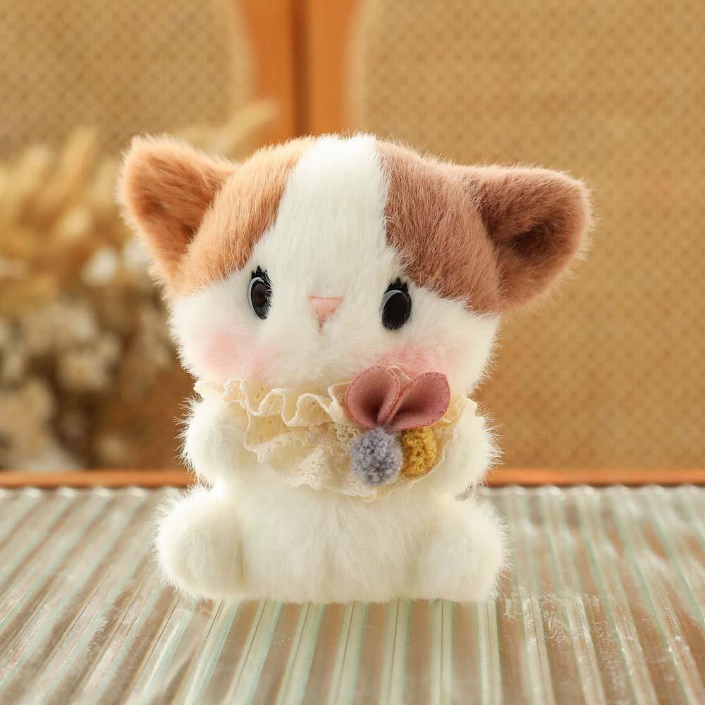 Soft Plush Dog Pendant Funny Cartoon Animal Keychain Kawaii Bear Doll Key Ring  Friends