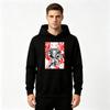 Men's Anime Nezuko Print Pullover Hoodie Casual Long Sleeve Sweatshirt for Daily Wear