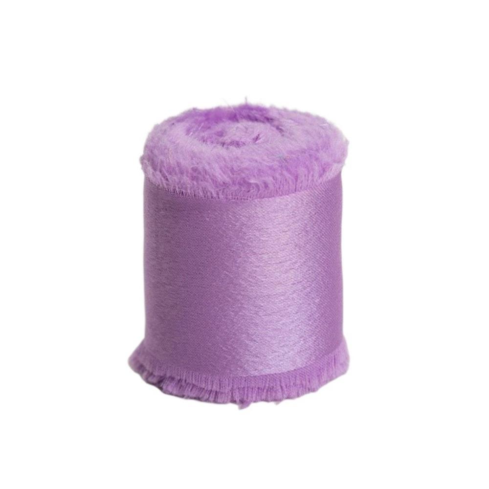 1 Roll 1.6in X 5Yd Solid Satin Ribbons Frayed Ribbons for Crafts Silk Ribbons  for Wedding Decor