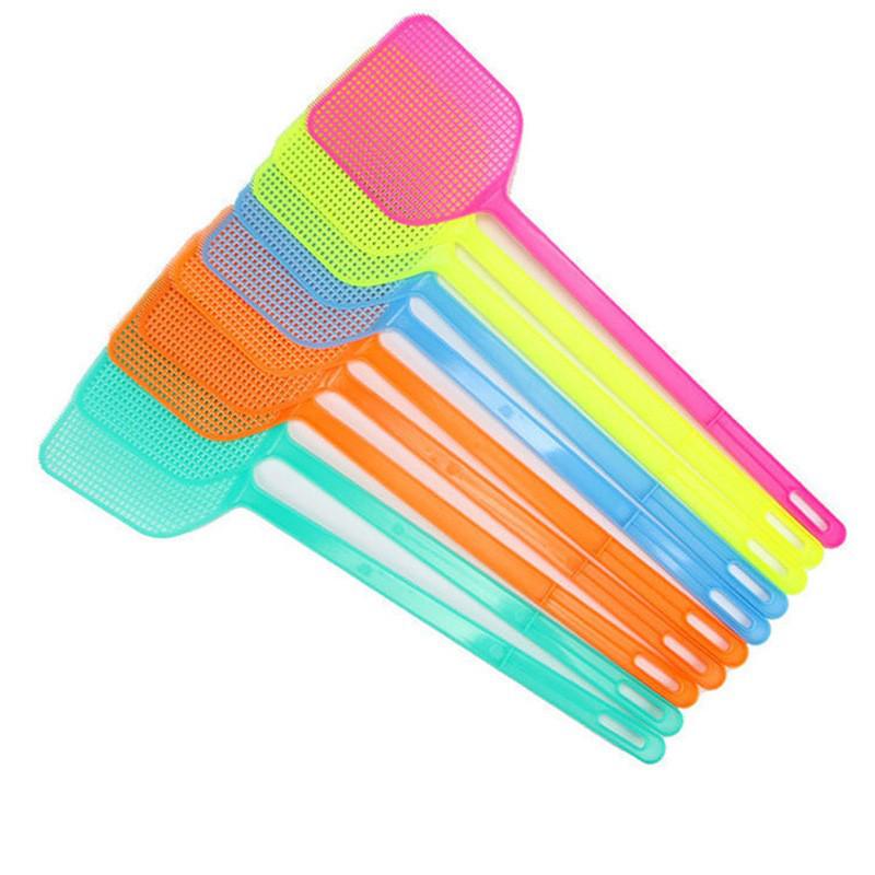 Stabile Fliegenklatsche aus Kunststoff mit langem Griff – Große, manuelle Mückenklatsche für den Sommer