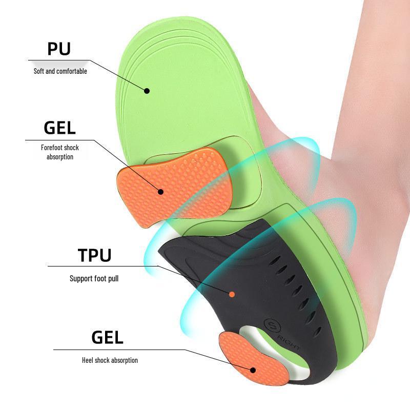 Breathable Shock Absorbing Arch Support Insoles for Flat & High Arches