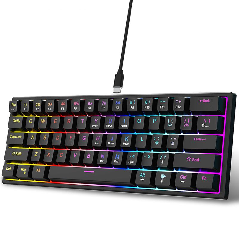 

Механическая клавиатура 87 клавиш проводная игровая клавиатура 16 RGB киберспортивная клавиатура с возможностью горячей замены эргономичная клавиатура для ПК ноутбука Macbook