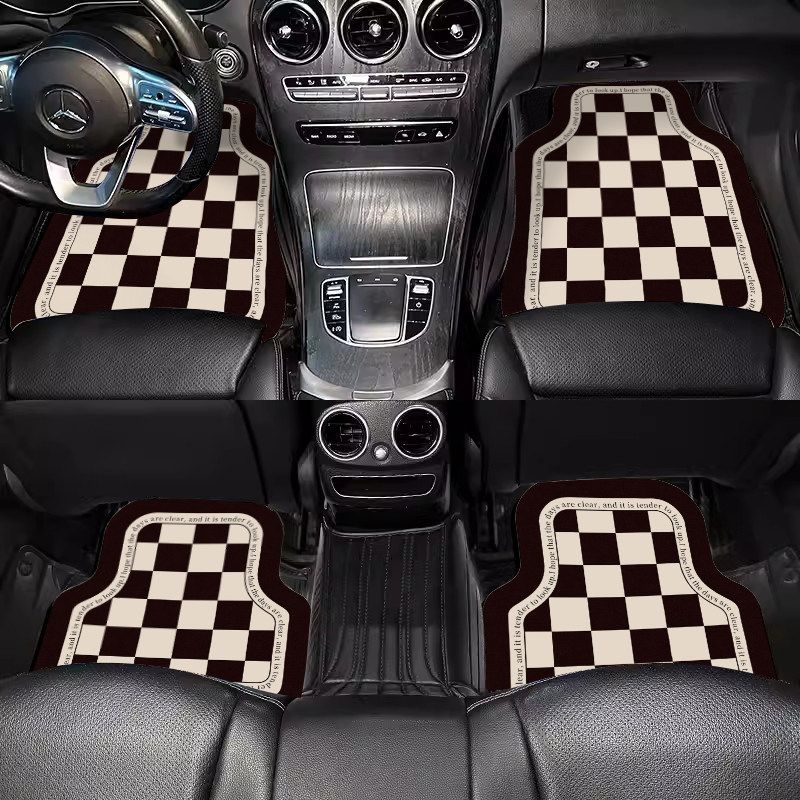 Tapetes de Chão para Carro com Fragrância Tingida a Tinta, Antiderrapantes e Absorventes de Água, Peça Única, Personalizáveis, Tapetes de Interior de Carro Semi-Fechados