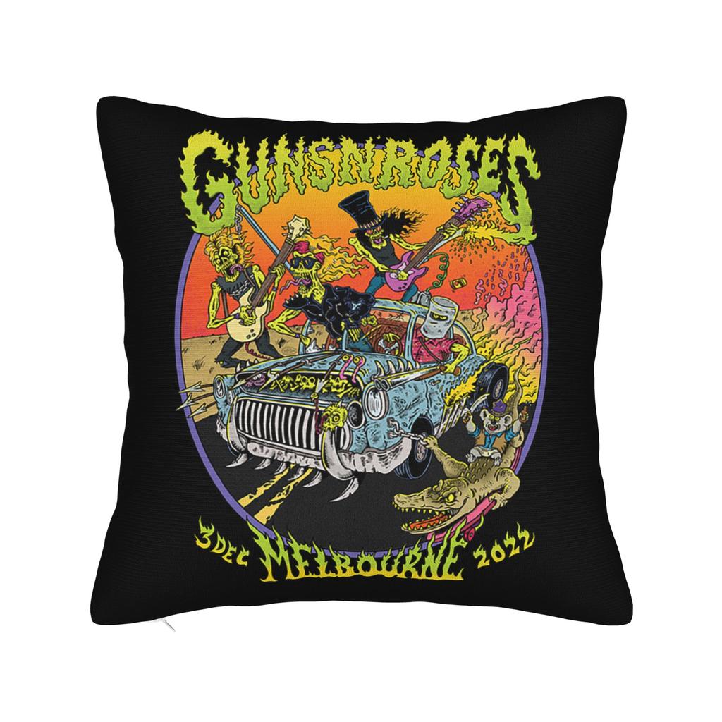 Rock Music Band G-Guns N Roses Pillowcase Printing Polyester Cushion Cover Decorations Throw Pillow Case Cover Home Square 18''