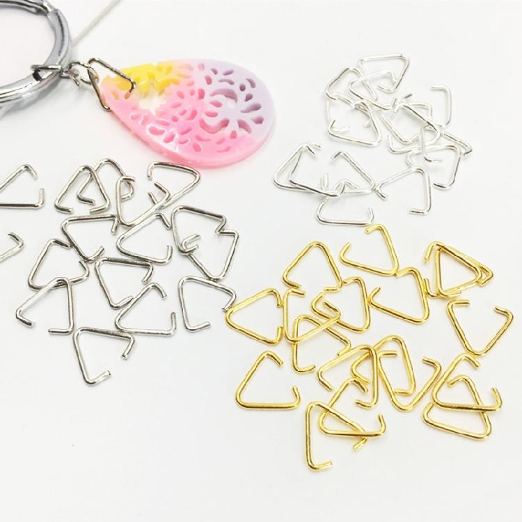 100 Pieces Alloy for Triangle Open Jump Ring Split Ring For Jewelry Making Acces