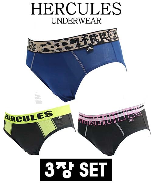 

[Hercules Underwear] 3-Pack Fashion Briefs [Shipped from Korea] 100% Authentic 100