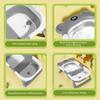 Foldable Silicone Infant Bath Tub Eco-Friendly Baby Bathtub Soft Cushion Thermometer Waterproof Digital Temperature Sensing