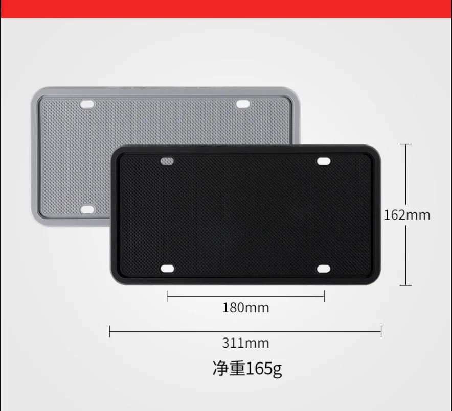 Silicone License Plate Frame GM American Cars Black License Plate Frame Bracket Anti-Rust Anti-Sound Weatherproof Auto Parts