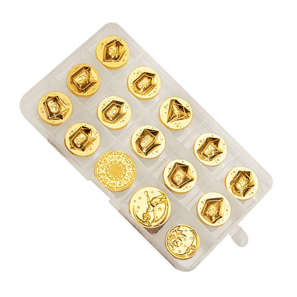 15pcs DIY Wax Grain Seal Head Multipurpose Art Seal Head Ornamental Embossed Seal Head Craft Supplies for Packaging Scrapbooking