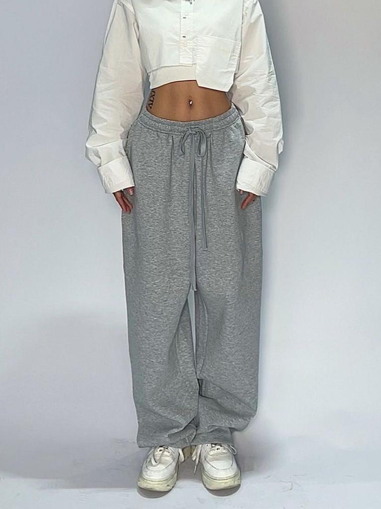 Women Plus Size Wide Leg Linen Pants Middle Waist Summer Baggy Pants RELAXING WIDE LEG PANT