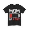 Mom of 2 Boys Shirt, Mommy Mother's Day Battery Low Vintage Shirt