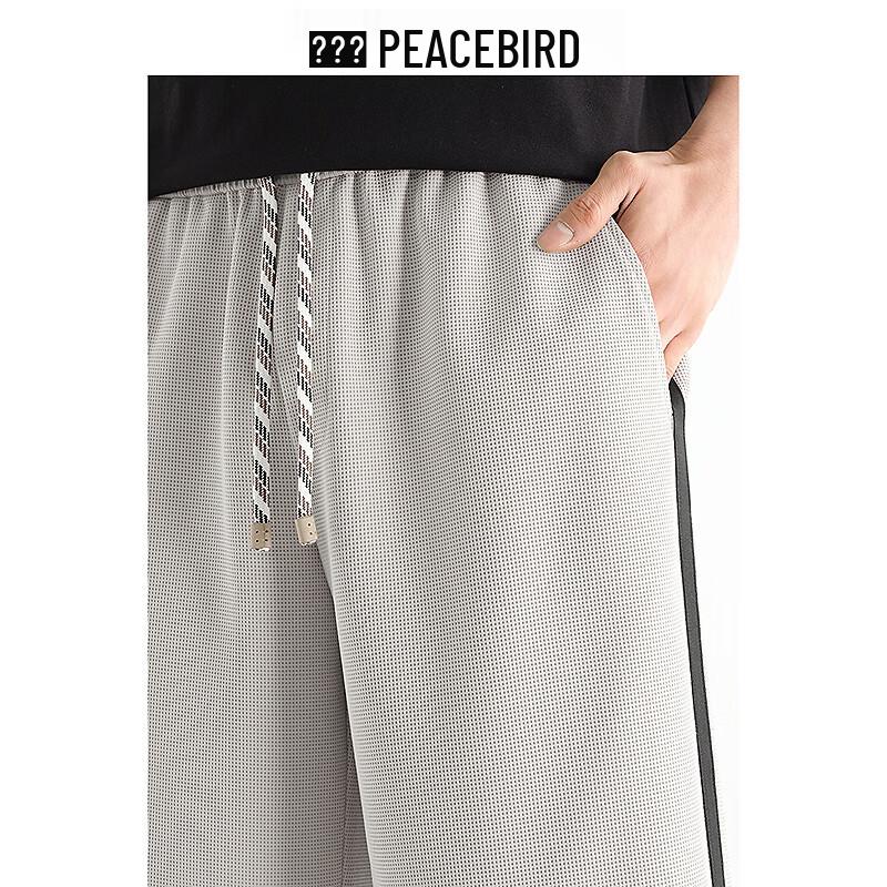 PEACEBIRD MEN's Waffle Jacquard Loose Bermuda Shorts