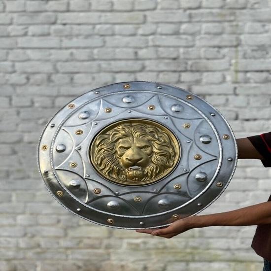 

Металлическая реплика щита льва 55,88 см Реквизит для косплея, Средневековый настенный декор