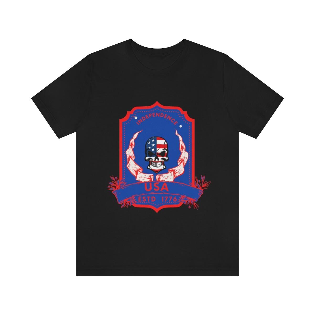 Patriot Skull Short Sleeve Tee S разноцветный