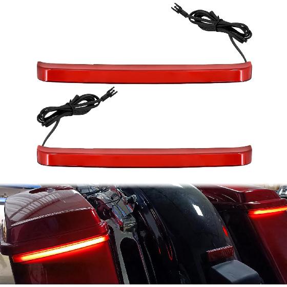 

LED Saddlebag Tail Light with Running Brake Light and Sequential Turn Signal Lamp Fit for Harley Touring Street Glide Road King Road Glide Electra 2014-2024 Soft Red