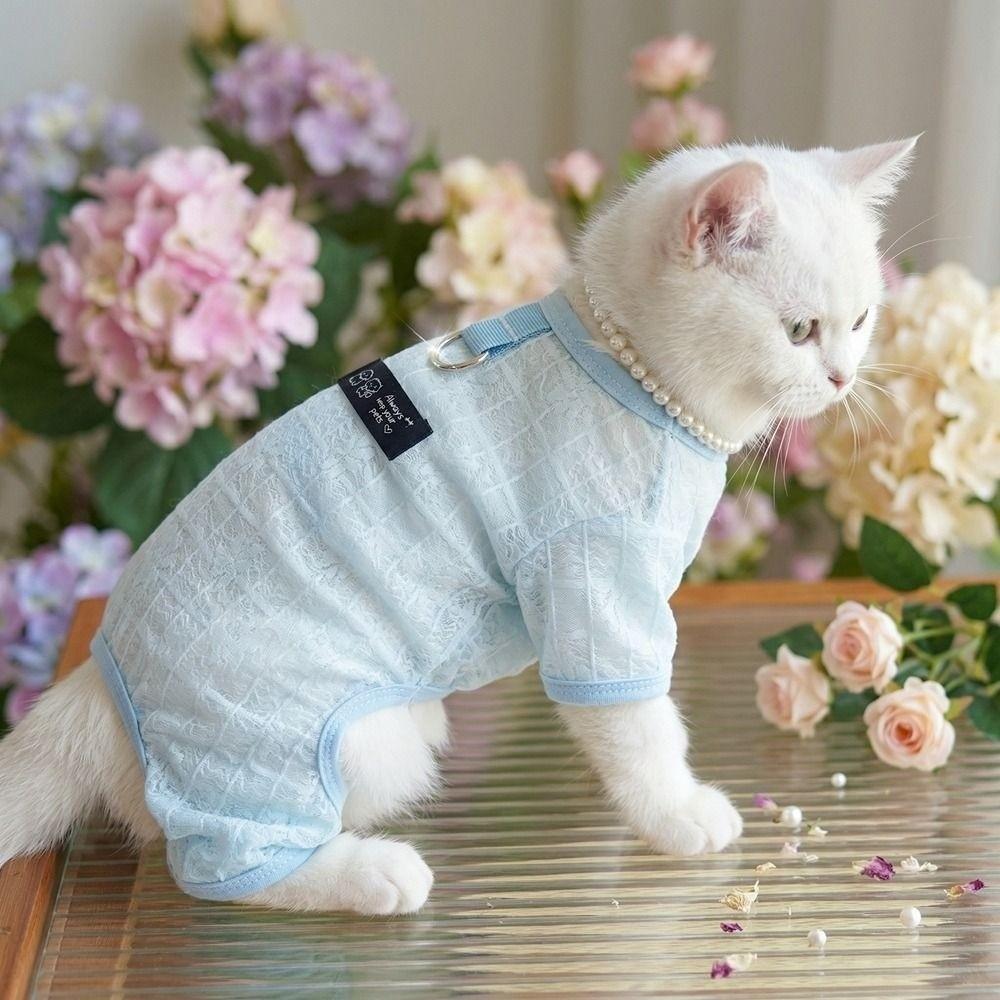 Mono de Malla Hueca para Perro Ropa de Verano Fina para Perro Disfraz de Moda para Mascotas Ropa para Perros Ropa Diaria para Mascotas