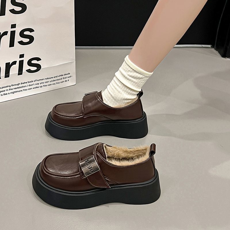 

Women s large size soft elastic winter warm cold padded snow boots non-slip wear-resistant outdoor leisure sports cotton boots Le Fu shoes 40 коричневий