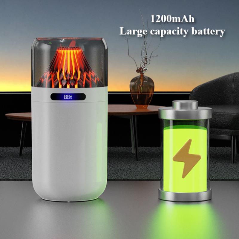 360ML Sopečný Zvlhčovač Vzduchu Sprej Jemný Auto Domov Atmosférické Svetlo USB Nabíjanie Inteligentný Digitálny Displej Stroj na Aromaterapiu