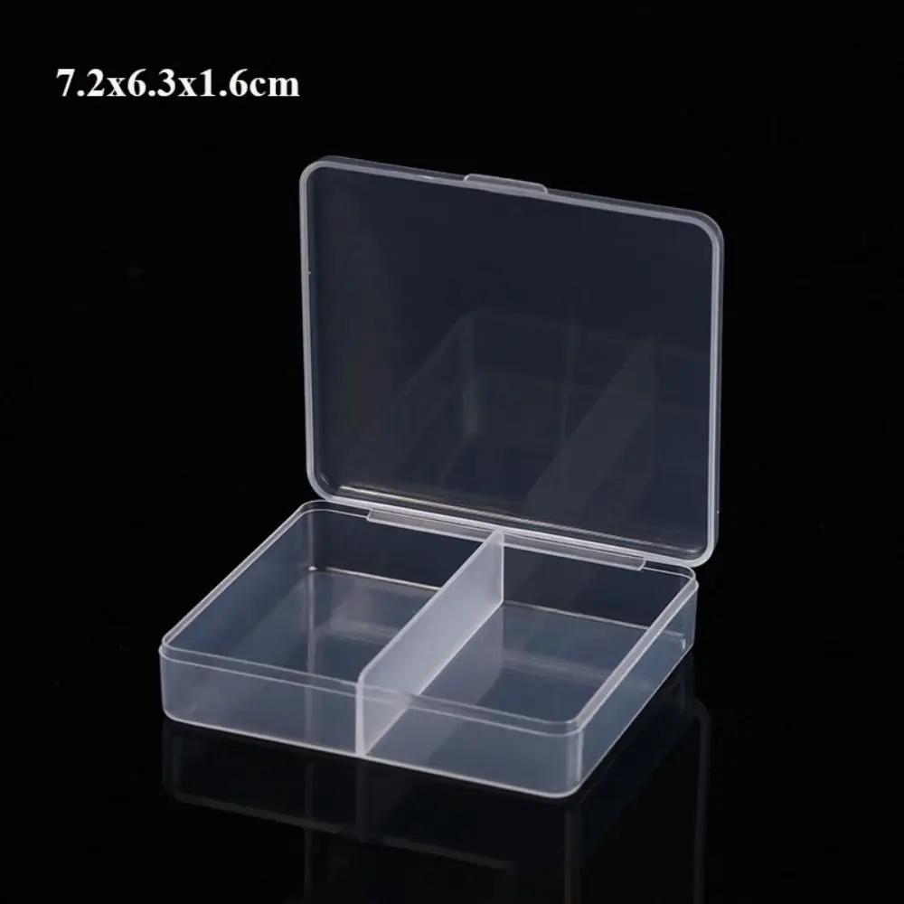 Square Plastic Transparent Storage Box Jewelry Beads Container Power Tools Accessories Box Small Items Sundries Organizer Case