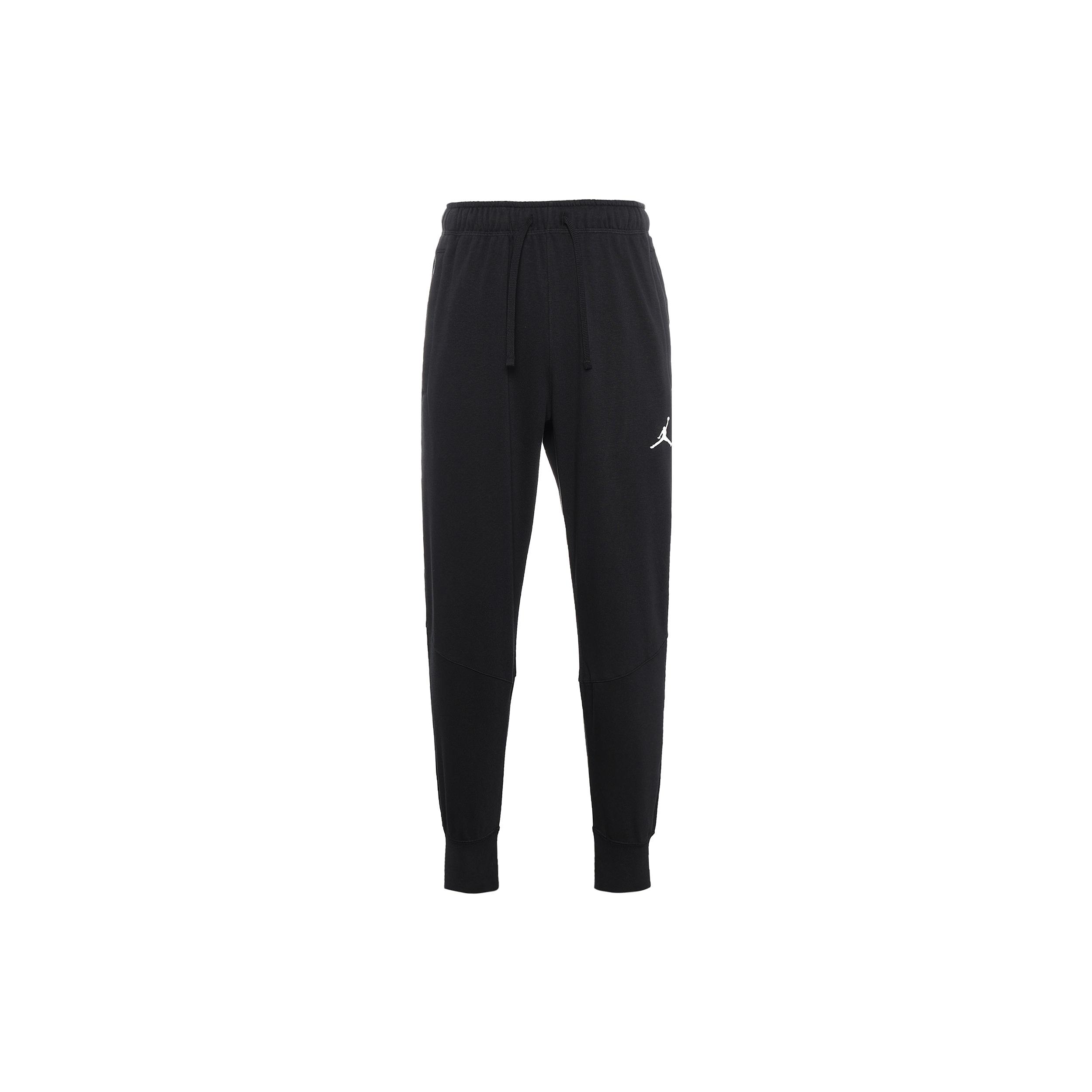 Men s Air Jordan Solid Color Logo Printing Lacing Bundle Feet Casual Sports Pants/Trousers/Joggers Autumn Black DQ7333-010 S