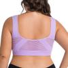 Bezszwowy biustonosz sportowy plus size dla kobiet Oddychająca siateczka Push-up z wyjmowanymi wkładkami Wygodny biustonosz w stylu kamizelki