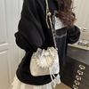 Minimalist Casual Water Bucket Bag With Drawstring Closure For Spring Street Fashion
