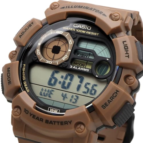 Casio CASIO Digital Men's Watch with Fishing Data & Moon Data Display Function WS-1500H-5AV Brown Overseas Model
