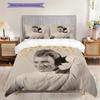 Johnny Hallyday Retro Records bedding, duvet cover, pillowcase, home decoration, birthday gift (1 * duvet cover+2 * pillowcase, coreless)