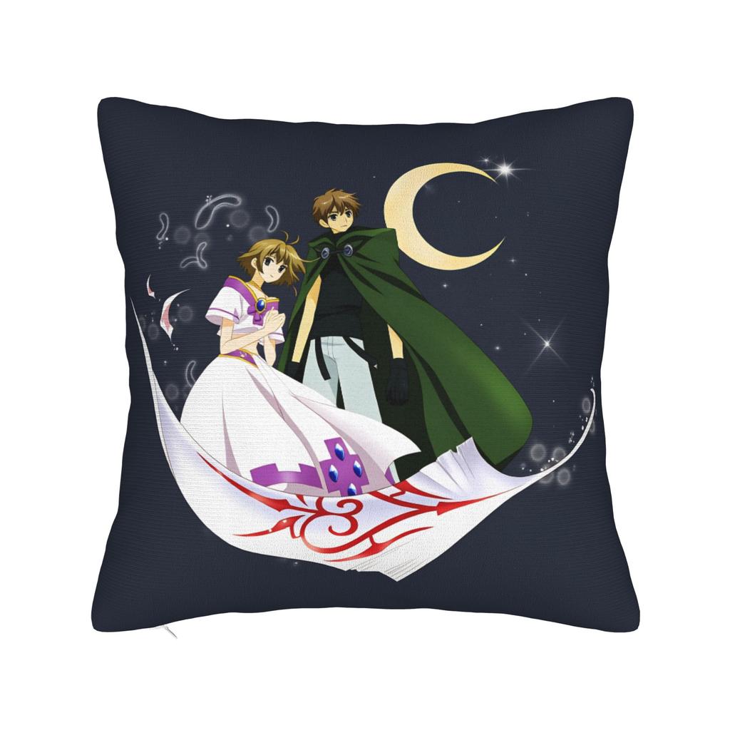Tsubasa Sakura Syaoran Pillow Case Square Pillow Cover Kawaii Pillowcases For Office Car Home Decor