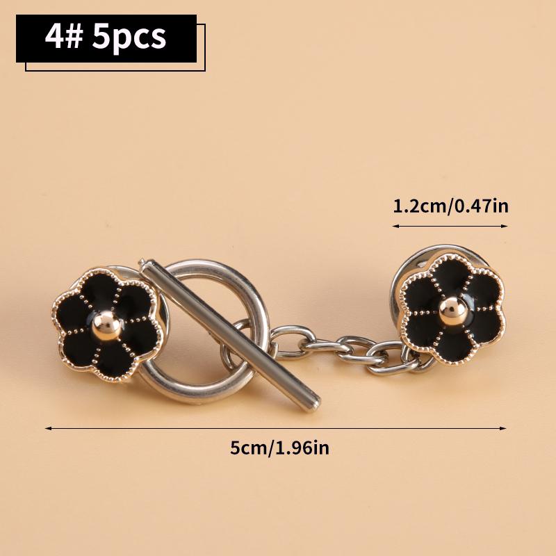 5 Sets Metal OT Button Up Clothes With No Sewing, Mother Button Up, Coat, Sweater, Cardigan, Women's Decorative Brooch Button