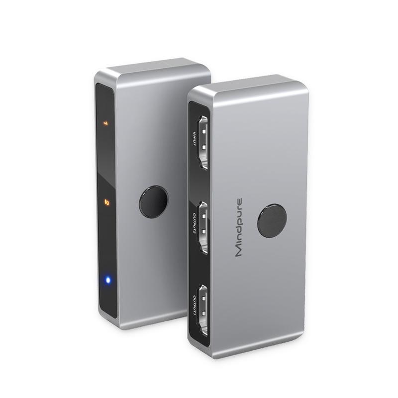 4K HDMI Switch 2 in 1 Out Bi Directional Splitter Converter with High Speed Cable for Ultra HD Devices