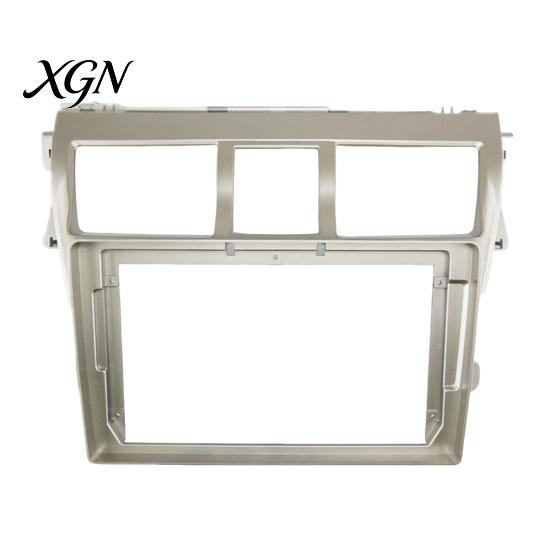 Automotive Interior Upgrade 9 Inch Car Radio Fascia Frame for Toyota Vios 2008, Center Console Dashboard Navigation Panel Frame, Stereo Install Bezel