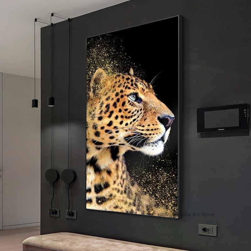 Modern Animal Leopard Canvas Oil Painting Posters and Prints Nordic Wall Art Pictures for Living Room Home Decoration Cuadros