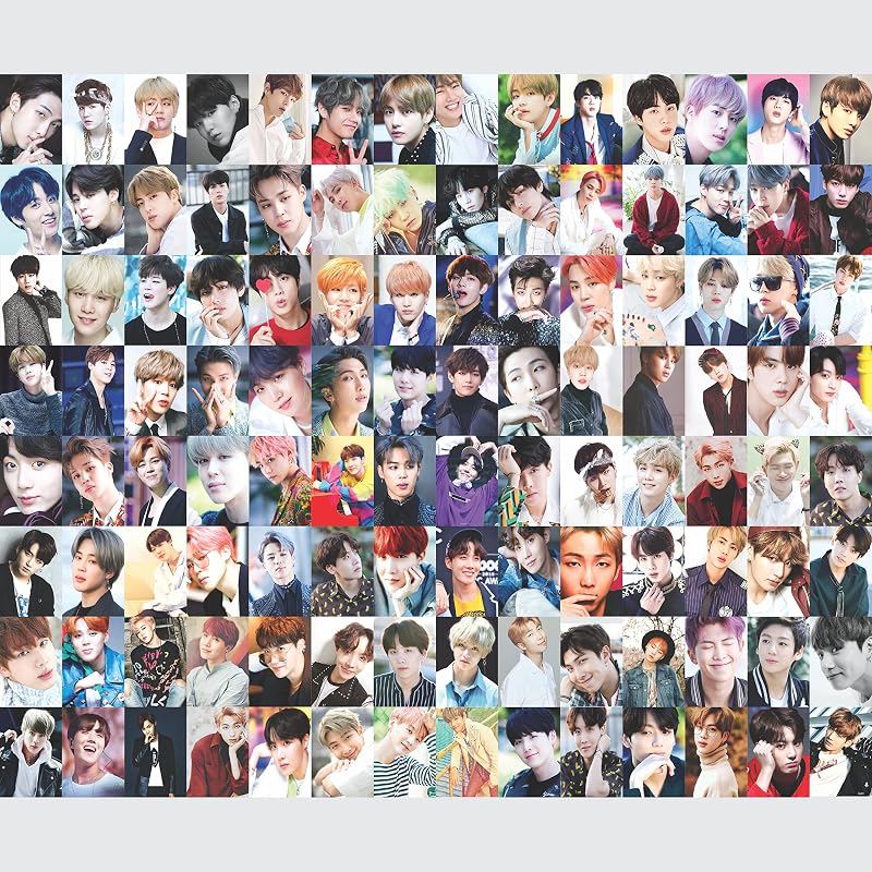 Clickedin ( Set Of 112 Exclusive Bts Photocards, 16 Pics Of All 7 Members, (Size - 4.25 3 Inch) Merch For Girls Army, P
