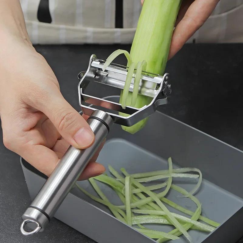 Multifunctional Stainless Steel Kitchen Peeler Fruit Vegetable Potato Carrot Cucumber Grater Julienne Durable Vegetable Slicer