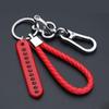 Trendy Diy Mobile Phone Number Plate Pendant Keychain For Men Punk Simple Woven Leather Rope Anti-Lost Car Key Chain Accessories