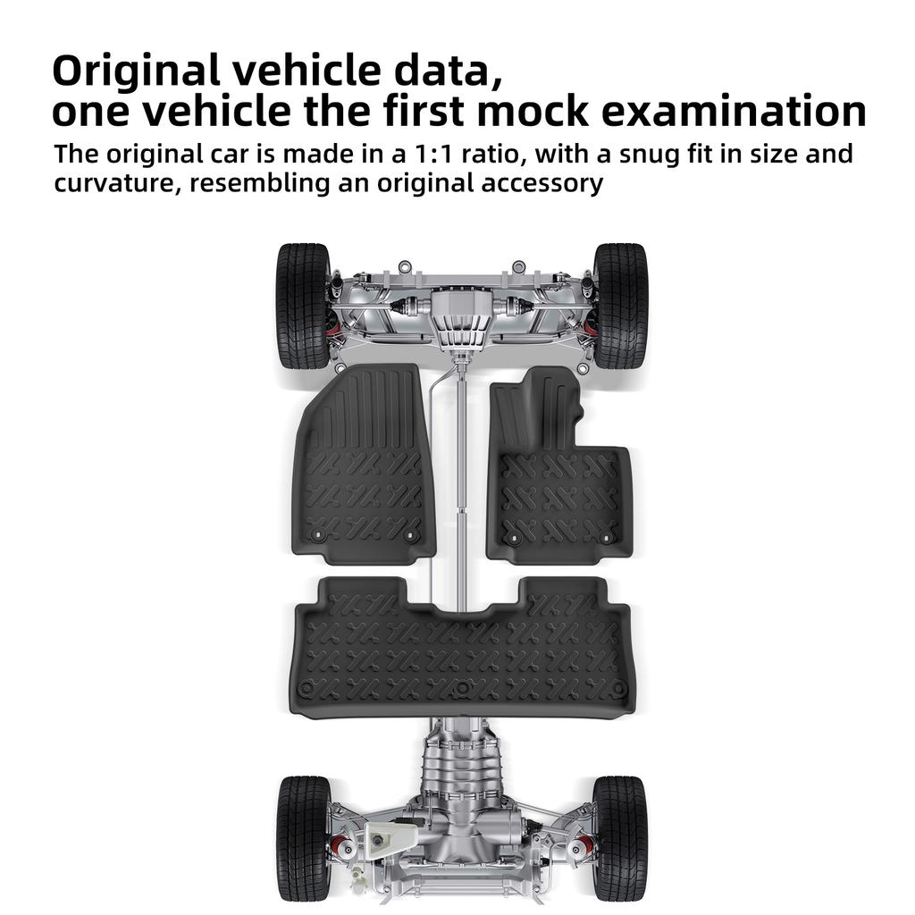 Smabee Right Drive for MG IM6 /IM LS6 2025-2027 Car Floor Mats Trunk Pad TPE Foot Pad All Weather Waterproof Accessories Black