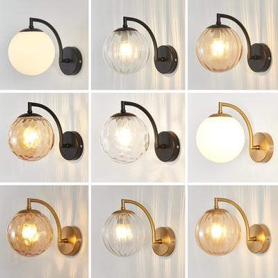 Moderne LED-Wandleuchte, Farbe Glas, Wandleuchte, nordisch, minimalistisch, für Wohnzimmer, Schlafzimmer, Nachttischlampe, Esszimmer, Küche, Innenbeleuchtung
