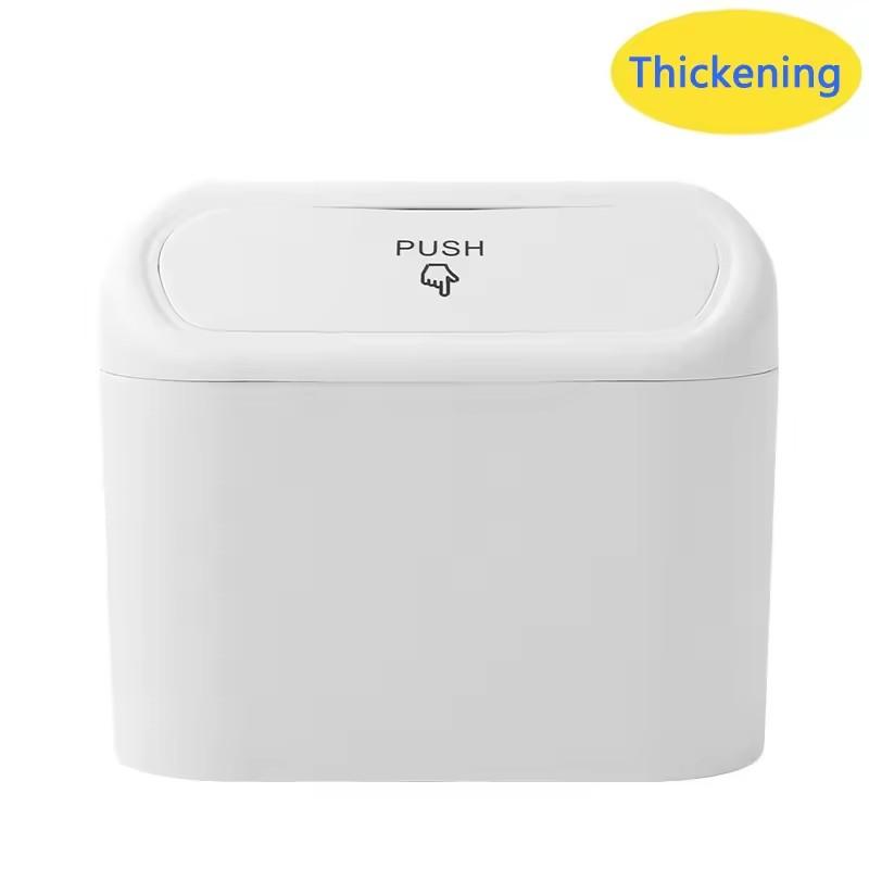 Portable Hanging Mini Car Trash Can,Wastebasket Trash Can with Lid, for Car Office Home,Auto Storage Bin Accessories